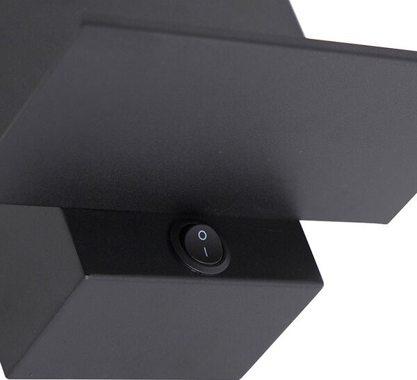 Applique moderna nera con connessione USB - Flero