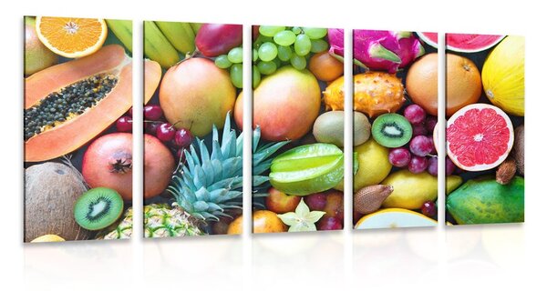 Quadri 5 pezzi – Frutta tropicale