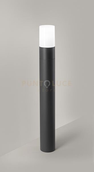 Palo alluminio match per esterni colore grafite attacco e27 ip54 h90cm