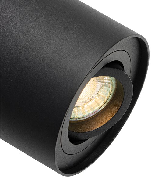 Faretto da soffitto intelligente nero regolabile con Wi-Fi GU10 - Rondoo up