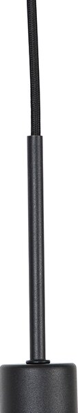 Lampada a sospensione moderna nera con oro 47 cm doppio paralume - Combi