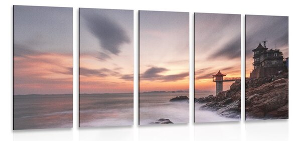 Quadri 5 pezzi – Paesaggio splendido al mare