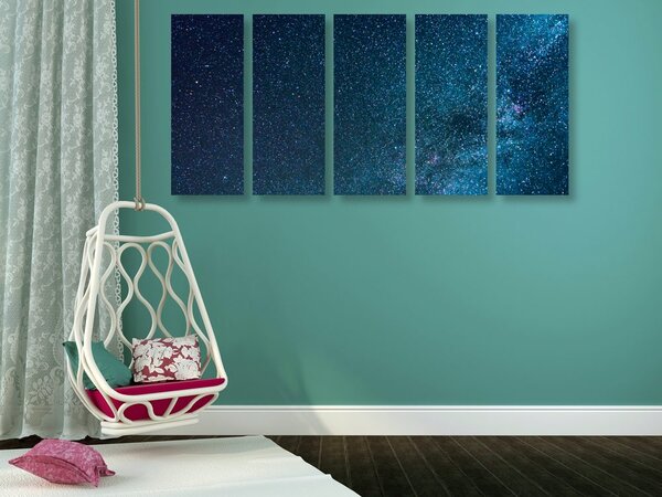 Quadri 5 pezzi – Splendida Via Lattea tra le stelle