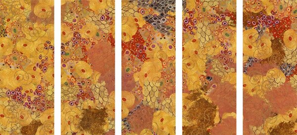 Quadri 5 pezzi – Astrazione nello stile di G. Klimt