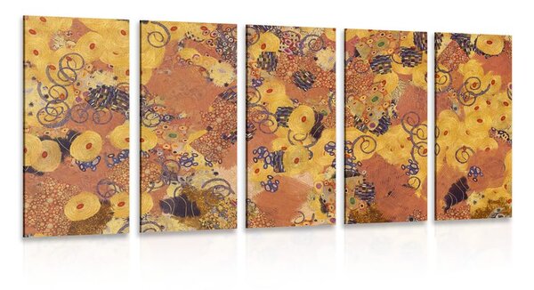 Quadri 5 pezzi – Astrazione ispirata a G. Klimt