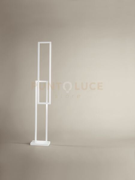Cross piantana in alluminio verniciato bianco led 64w 4800lm cct 30