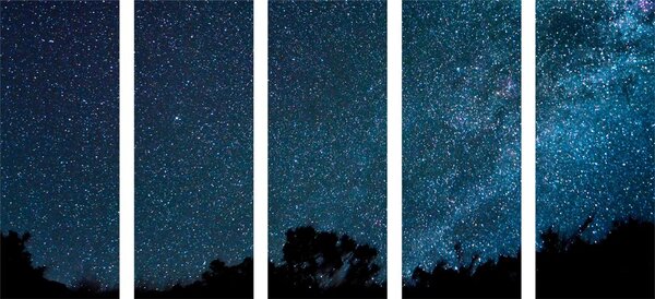 Quadri 5 pezzi – Via Lattea tra le stelle
