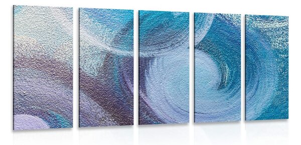 Quadri 5 pezzi – Pennellate astratte moderne