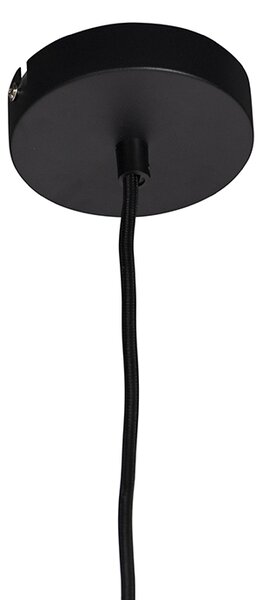 Lampada a sospensione con paralume in velluto nero con oro 50 cm - Combi