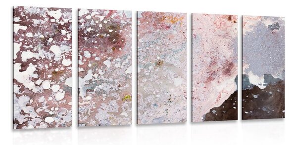 Quadri 5 pezzi – Astrazione in toni delicati