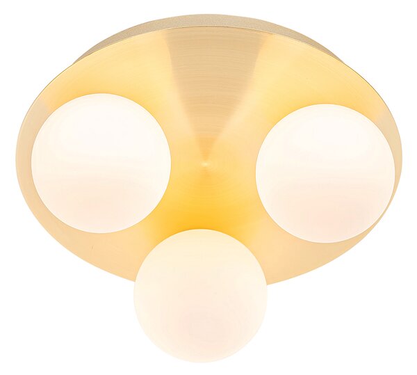 Plafoniera da bagno moderna ottone 3 luci - Cederic