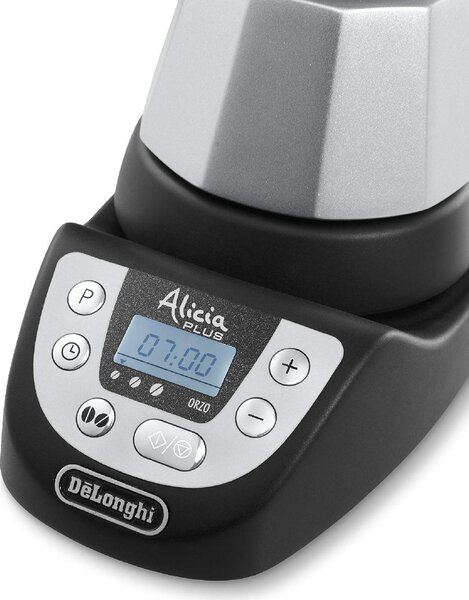 De Longhi Alicia PLUS EMKP 42.B Caffettiera elettrica Moka 2 o 4 Tazze Caff Macinato in Polvere Funzione Orzo e Aroma con Timer