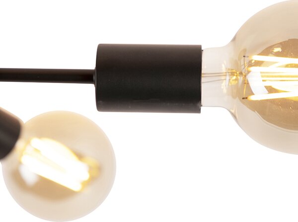 Plafoniera intelligente nera 6 luci incl. Wifi G95 - Sydney