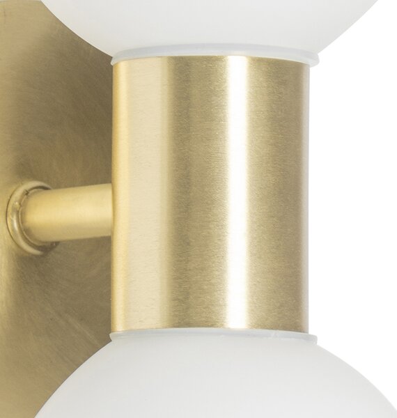Applique da parete moderna oro IP44 2 luci - Cederic