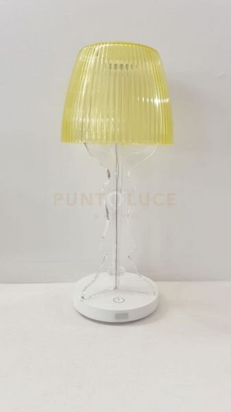 Minilady lampada in acrilico giallo a batteria vesta