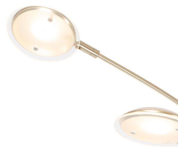Lampada da terra di design in ottone con LED 5 luci - Sixties Trento