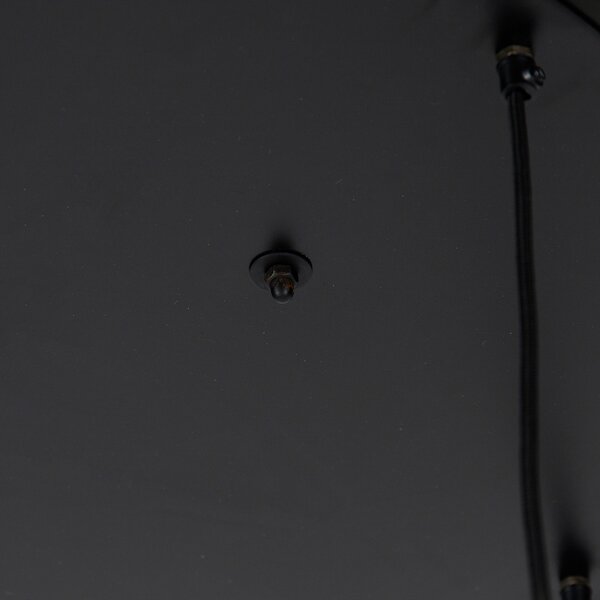 Lampada a sospensione industriale nera con ottone 5 luci - Haicha