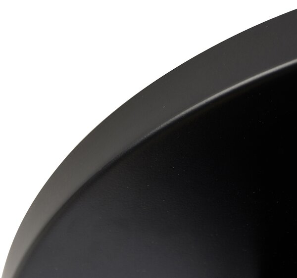 Faretto industriale nero con ottone 3 luci - Haicha