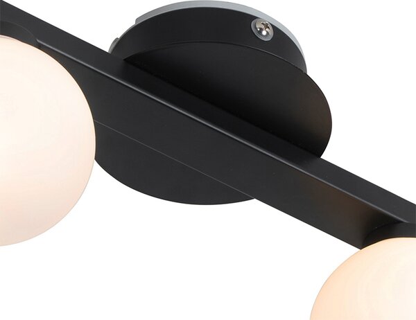 Plafoniera moderna nera IP44 4 luci - Cederic