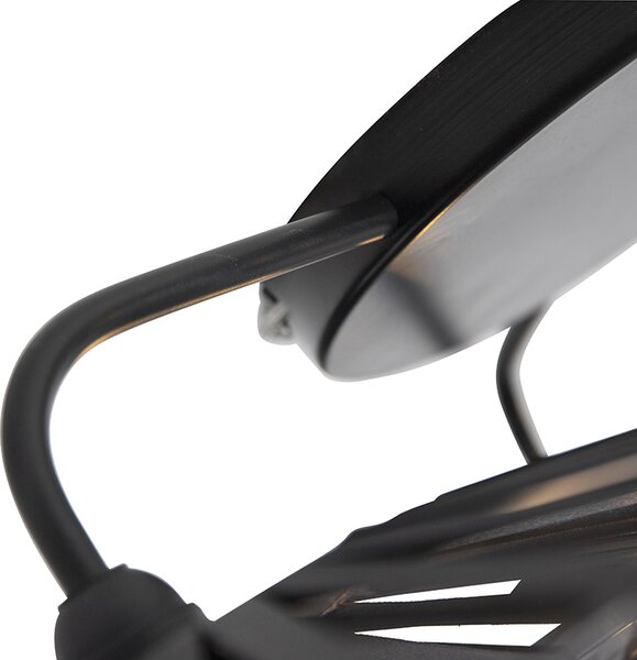 Lampada da soffitto rustica nera 3 luci - Leia