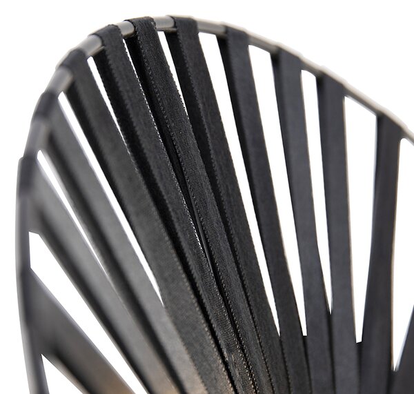 Lampada da parete rustica nera - LLeia