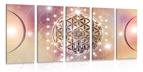 Quadri 5 pezzi – Mandala affascinante