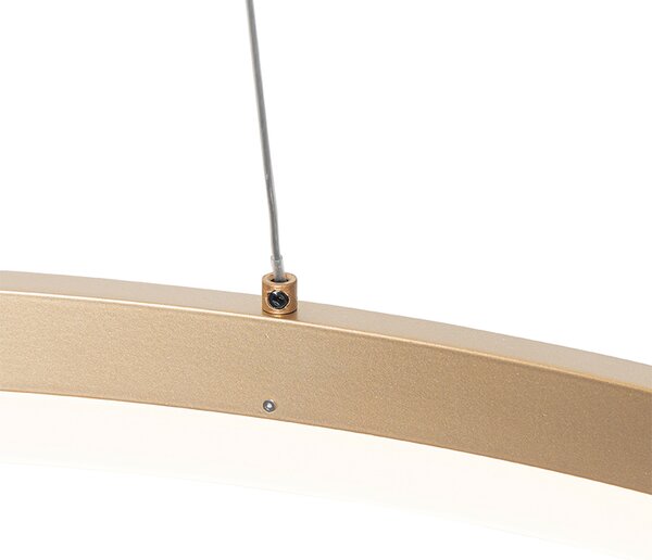 Lampada a sospensione di design oro 80 cm incl. LED dimmerabile a 3 livelli - Anello