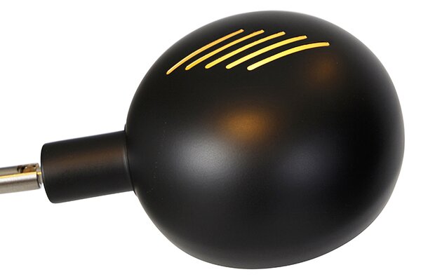 Lampada da terra intelligente nera 5 luci incl. Wifi B35 - Sixties