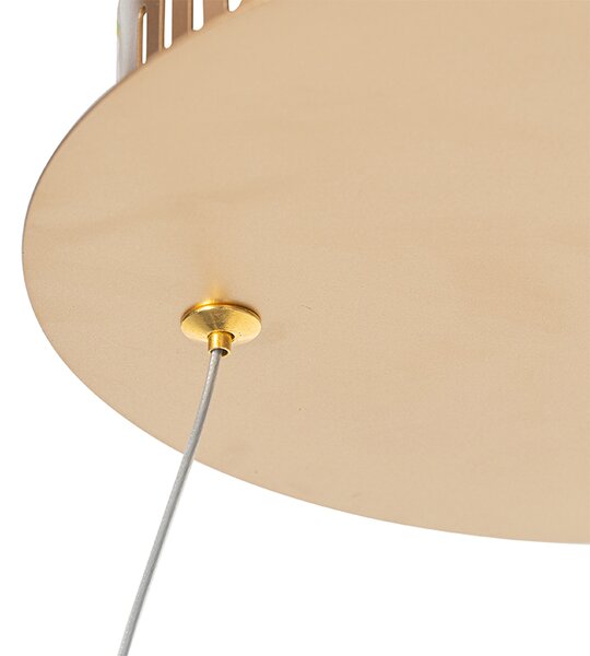 Lampada a sospensione di design oro 80 cm incl. LED dimmerabile a 3 livelli - Anello
