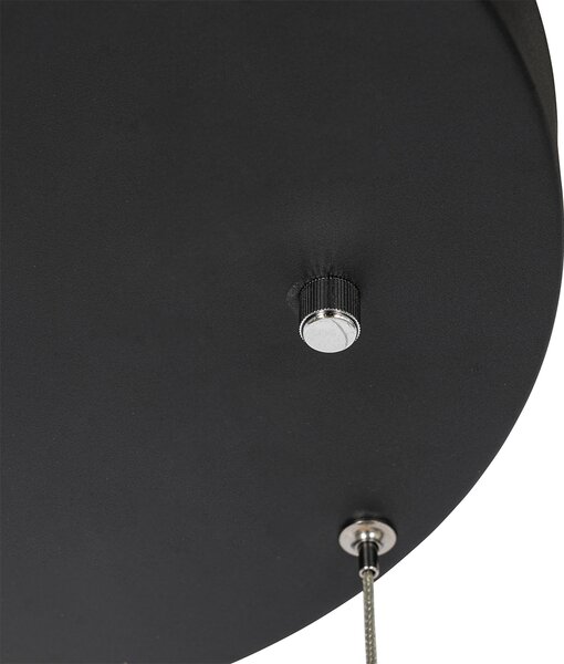 Lampada a sospensione nera rotonda con LED dimmerabile a 3 livelli 3 luci - Lyani