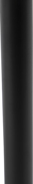 Lampada da tavolo moderna nera con paralume in lino grigio chiaro 35 cm - Simplo