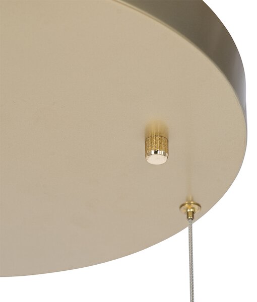 Lampada a sospensione rotonda in ottone con LED a 3 step dimmerabile 3 luci - Lyani