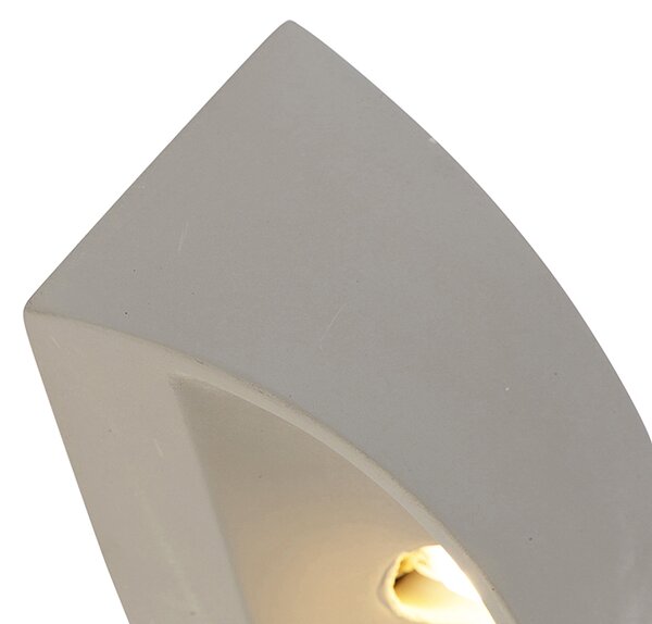 Applique da parete rustica in cemento semicircolare - Adelaide