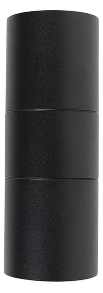 Lampada da parete per esterni nera 2 luci IP44 - Duo