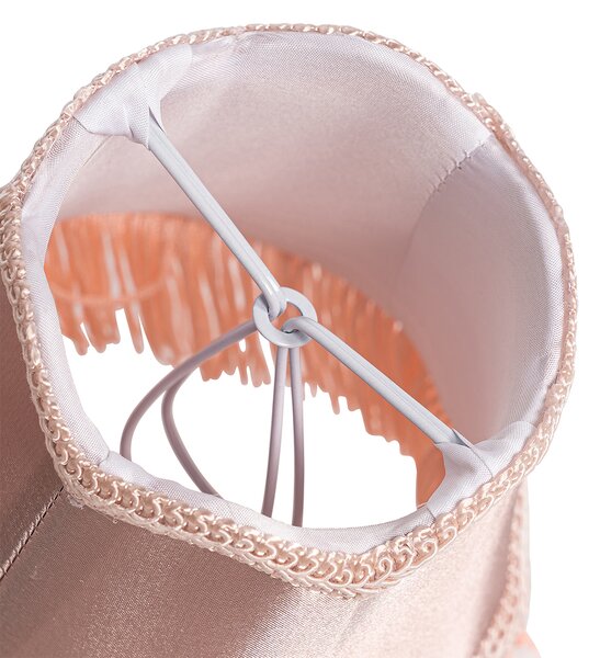 Paralume a pinza in tessuto rosa 12 cm - Granny