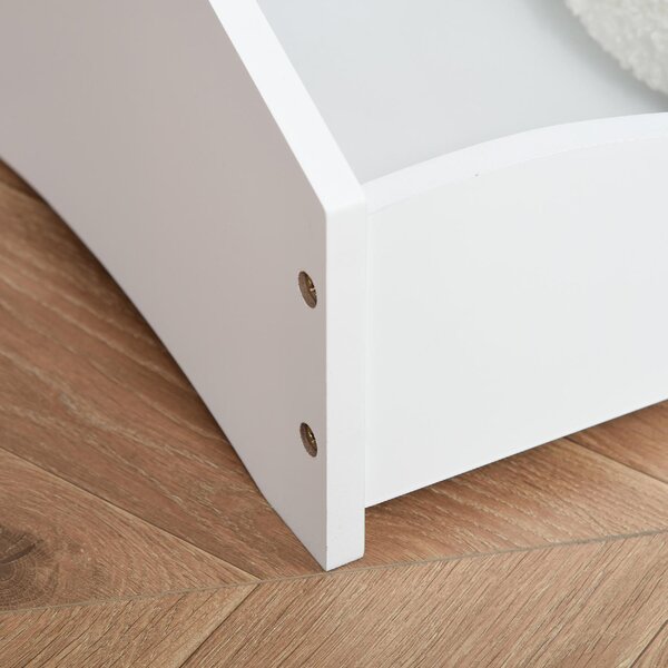 DecHome Appendiabiti per Cameretta con Asta Ganci e Ripiani in Legno Guardaroba a Giorno per Bambini 63x37x103cm colore Bianco