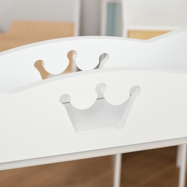 DecHome Appendiabiti per Cameretta con Asta Ganci e Ripiani in Legno Guardaroba a Giorno per Bambini 63x37x103cm colore Bianco
