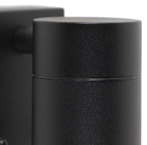 Lampada da parete per esterni nera con sensore di movimento IP44 - Solo
