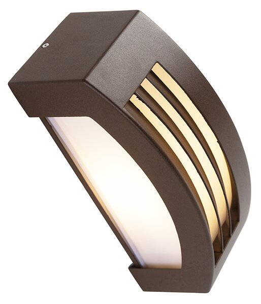 Applique da parete moderna marrone ruggine IP44 - Hurricane 1