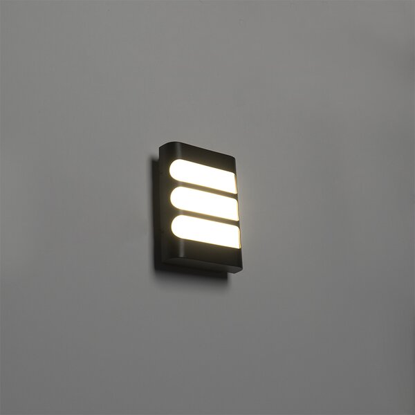 Applique moderna nera con LED IP44 - Gaev