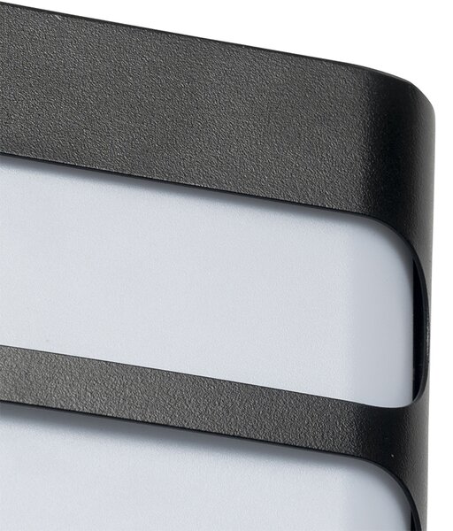 Applique moderna nera con LED IP44 - Gaev