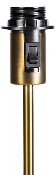 Lampada da terra regolabile bronzo con paralume bianco 50 cm - Parte