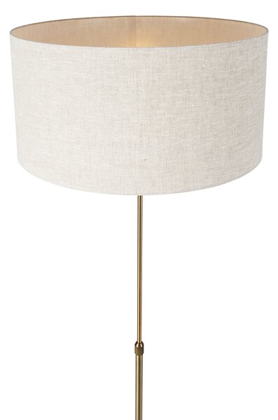 Lampada da terra regolabile bronzo con paralume grigio chiaro 50 cm - Parte