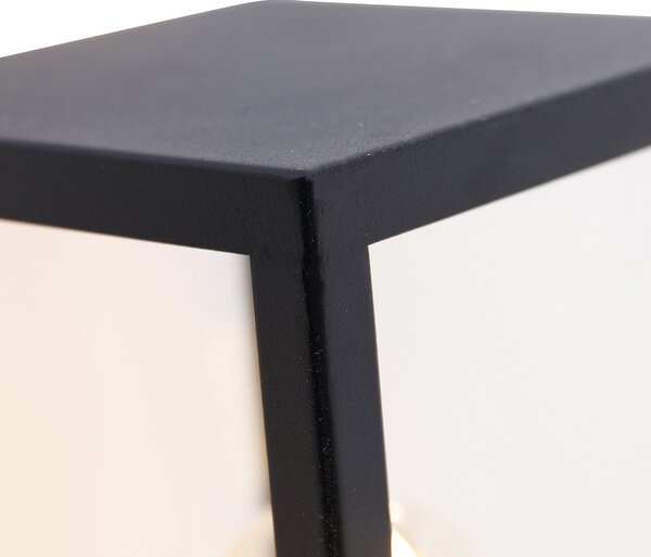 Applique da esterno smart nera con vetro 30 cm incl. Wifi ST64 - Rotterdam