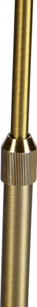 Lampada da terra regolabile bronzo con paralume bianco 50 cm - Parte