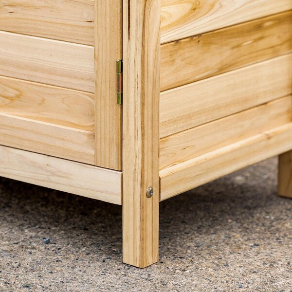 VivaGarden Armadietto da Esterno / Balcone in Legno 2 ante 2 ripiani Dimensioni 83x40x92 cm colore Legno