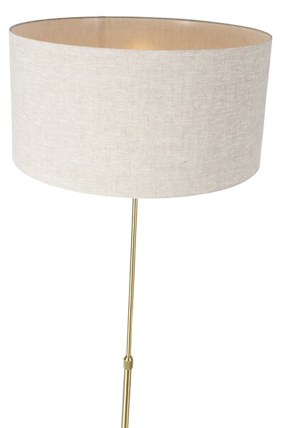 Lampada da terra regolabile oro con paralume grigio chiaro 50 cm - Parte