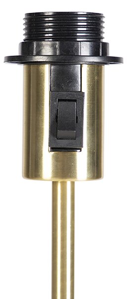 Lampada da terra regolabile dorata con paralume bianco 50 cm - Parte