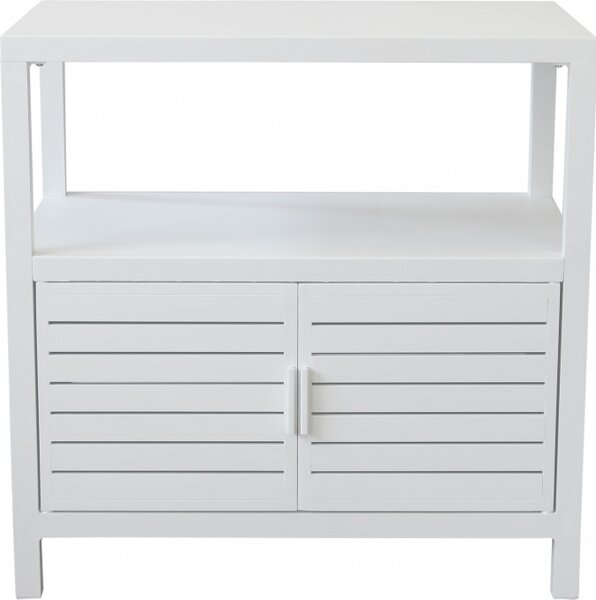 VivaGarden Armadietto da Esterno / Balcone in Metallo 2 ante Dimensioni 90x55x90 cm colore Bianco