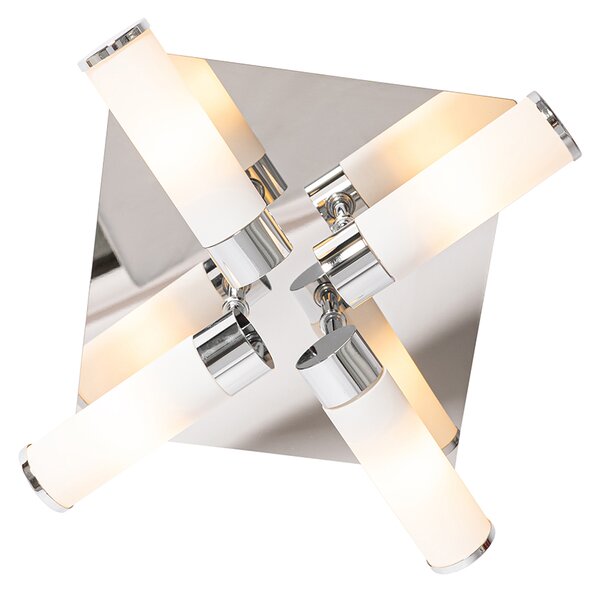 Plafoniera da bagno moderna cromo 4 luci IP44 - Bath